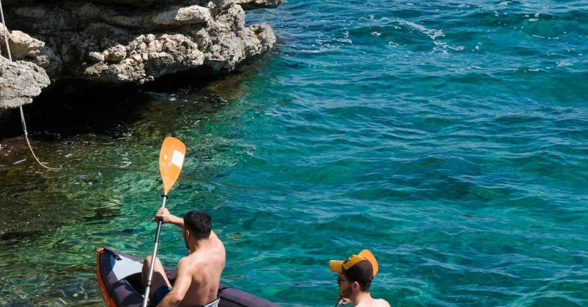 Kayak Excursion - Navigating the Turquoise Depths in an Inflatable Kayak