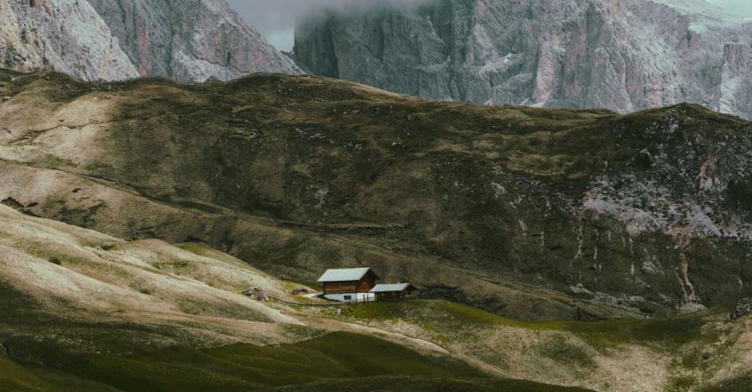 Mountain Cabin - A Single Wooden Cabin in Mountains